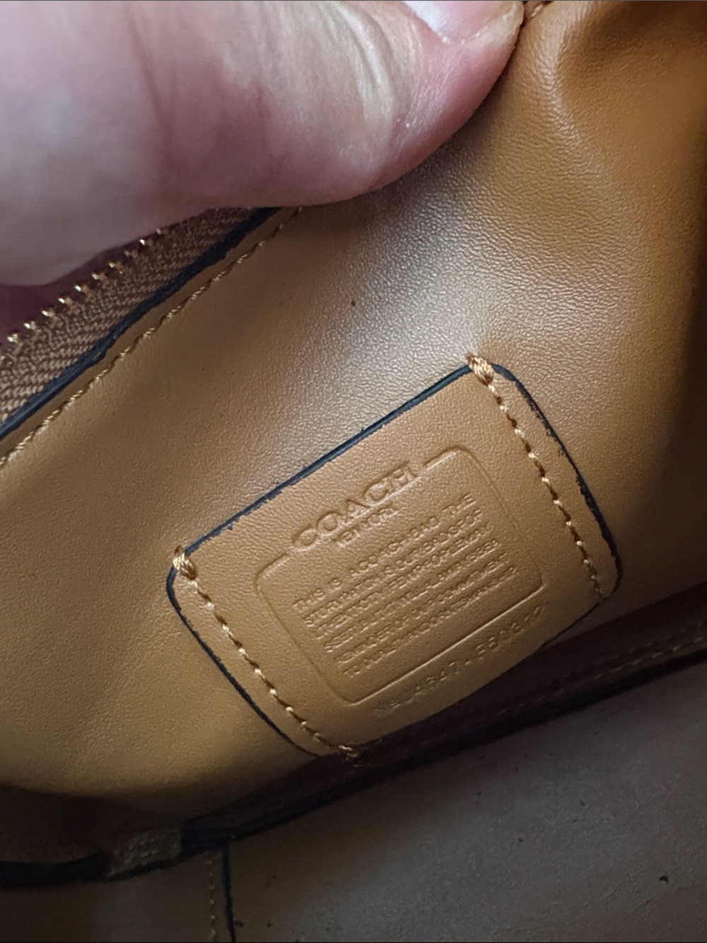 Coach Tan Suede Shoulder Bag with Turn-Lock Strap - Picture 9 of 16